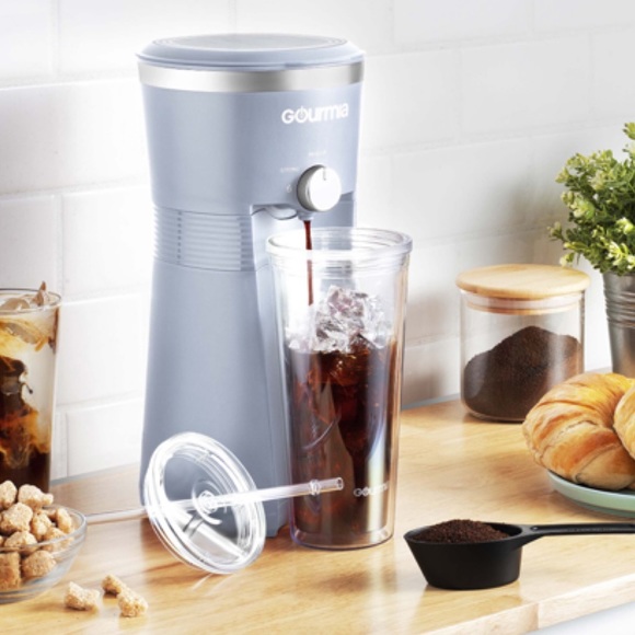 GOURMIA Iced Coffee Maker with Reusable Tumbler, Blue - Picture 6 of 7